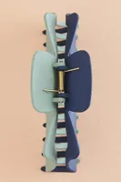 Blue Colorblock Jumbo Claw Clip