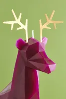 Pyropet Burgundy Reindeer Candle