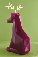 Pyropet Burgundy Reindeer Candle