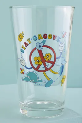 Stay Groovy Drinking Glass