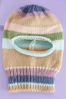 Striped Pastel Balaclava Hat