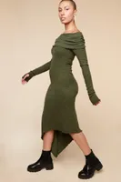 Green Convertible Hood Dress