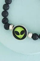 Glow In The Dark Alien Lava Stone Bracelet