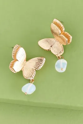 Dimensional Butterfly Opalite Earring