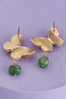 Dimensional Butterfly Aventurine Earring