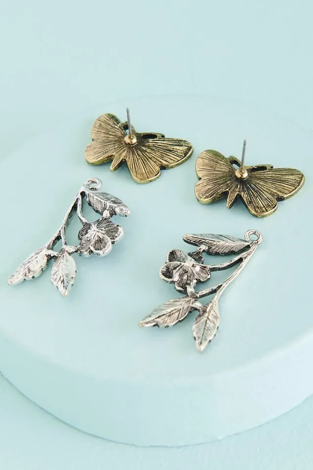 Silver Butterflies Adjustable Ring