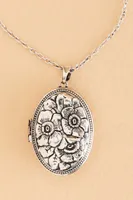 Vintage Flower Locket Necklace