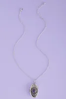 Vintage Amethyst Locket Necklace