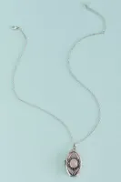 Vintage Rose Quartz Locket Necklace
