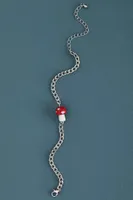 Spotted Mushroom Charm Chain Bracelet