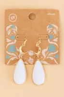 Opalite Crescent Moon Drop Earrings