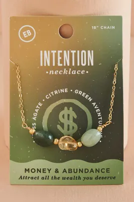 Money & Abundance Crystal Intention Necklace