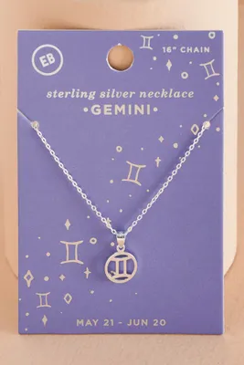 Gemini Zodiac Symbol Necklace