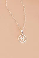 Pisces Zodiac Symbol Necklace