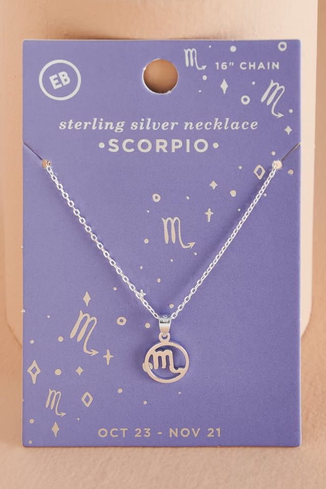 Scorpio Zodiac Symbol Necklace