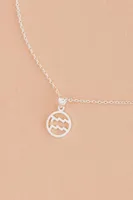 Aquarius Zodiac Symbol Necklace