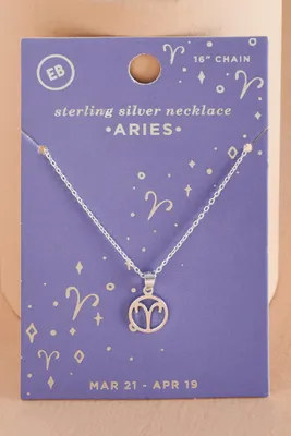 Aries Zodiac Symbol Necklace