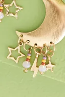 Sparkle Moon Charms Earrings