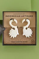 Bone Faux Gage Earrings