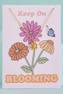 Keep on Blooming Necklace Card