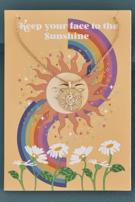 Face the Sunshine Necklace Card