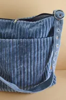 Shadow Blue Grommet Crossbody Bag