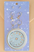 Moon Phase Reminder Earring and Tray Set