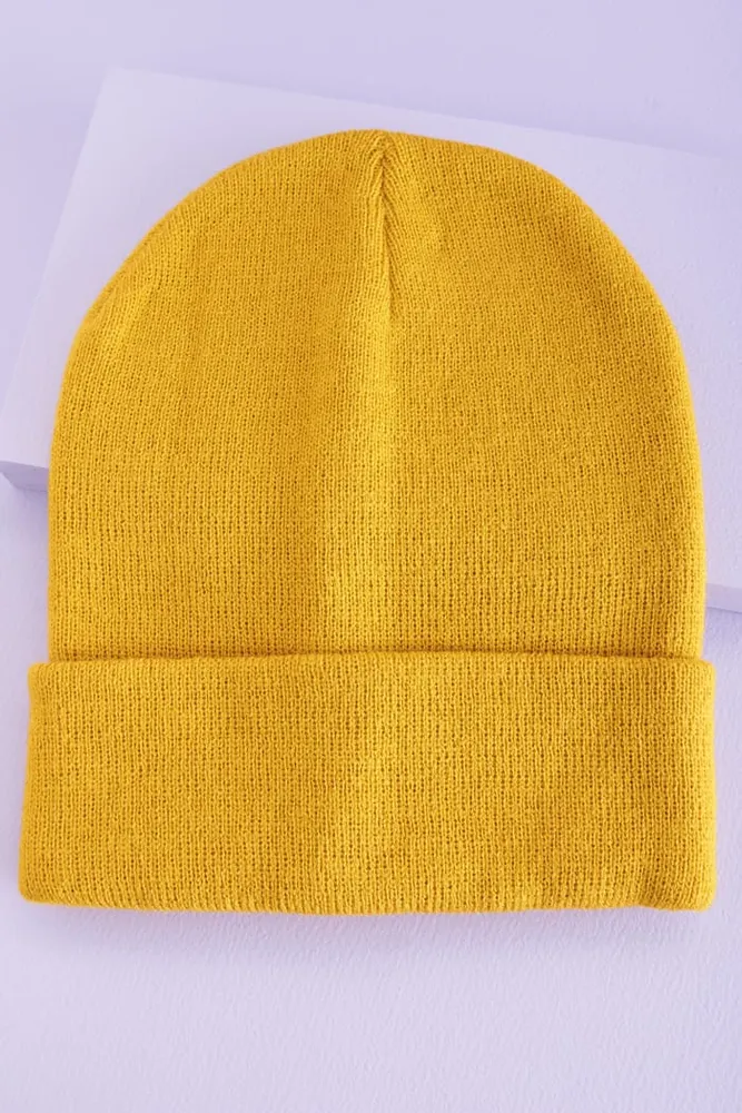 Golden Hour Foldover Beanie