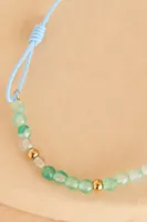 Green Agate Beaded Rack Bracelet