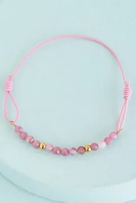 Pink Tourmaline Rack Bracelet