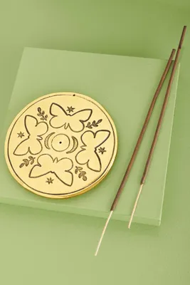 Circle Butterfly Inlay Incense Burner
