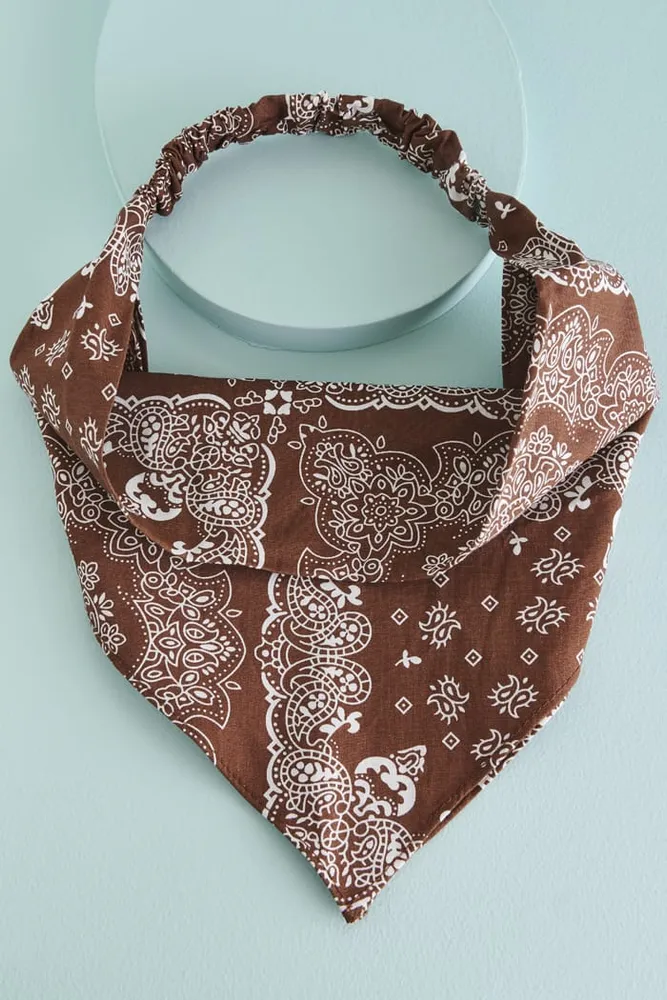 Brown Bandana Hair Scarf