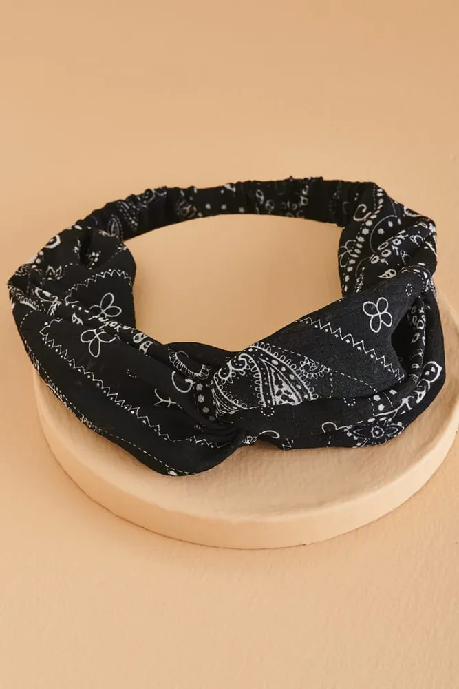 solid black bandana