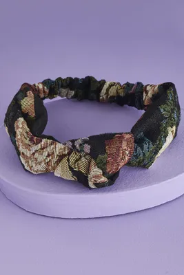 Black Flower Cottage Headband