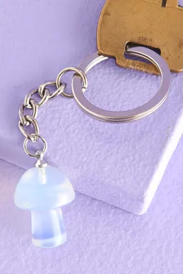 Opalite Mushroom Keychain