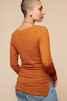 Rust Orange Long Sleeve Shirt