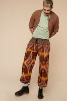Brown Palm Mandala Pants