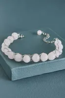 Wire Wrapped Rose Quartz Bracelet