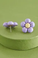 Pastel Purple Bubble Flower Earrings