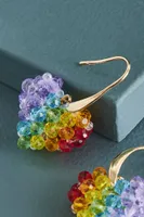 Rainbow Mini Beaded Heart Earrings