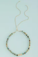 Neutral Turquoise Chip Necklace