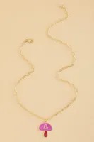 Libra Zodiac Symbol Mushroom Necklace