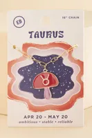 Taurus Zodiac Symbol Mushroom Necklace