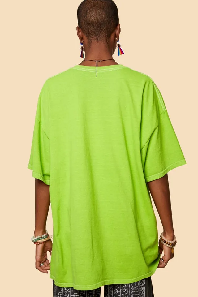 Earthbound Trading Green Fleetwood Mac Oversized Fit T-Shirt