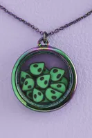 Alien Iridescent Circle Necklace