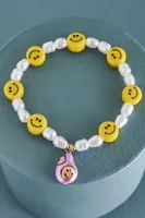 Smiley Face Faux Pearl Bracelet