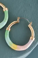 Tie Dye Glitter Hoop Earrings