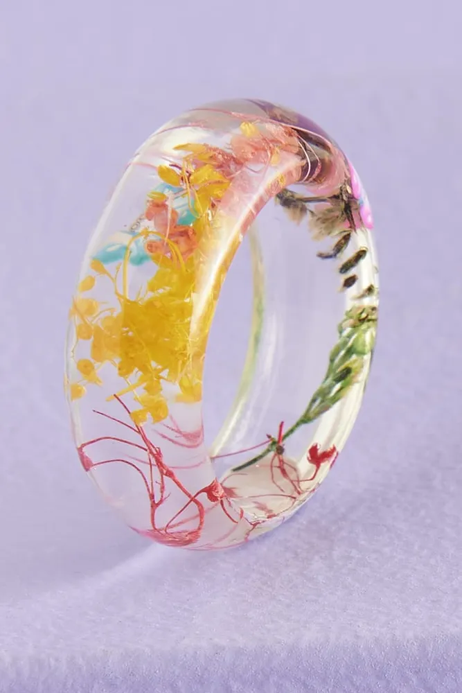 Mixed Bloom Flowerpress Ring