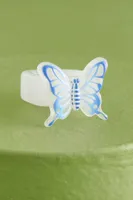 Blue and White Butterfly Ring