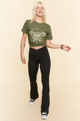 Ebony Crossover Yoga Flare Pants